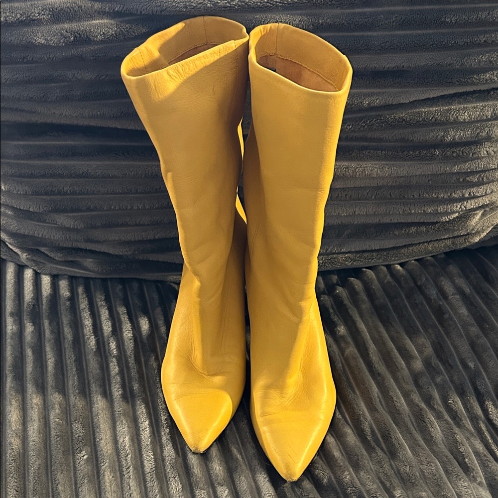 Dolce Vita Yellow Heeled Boots